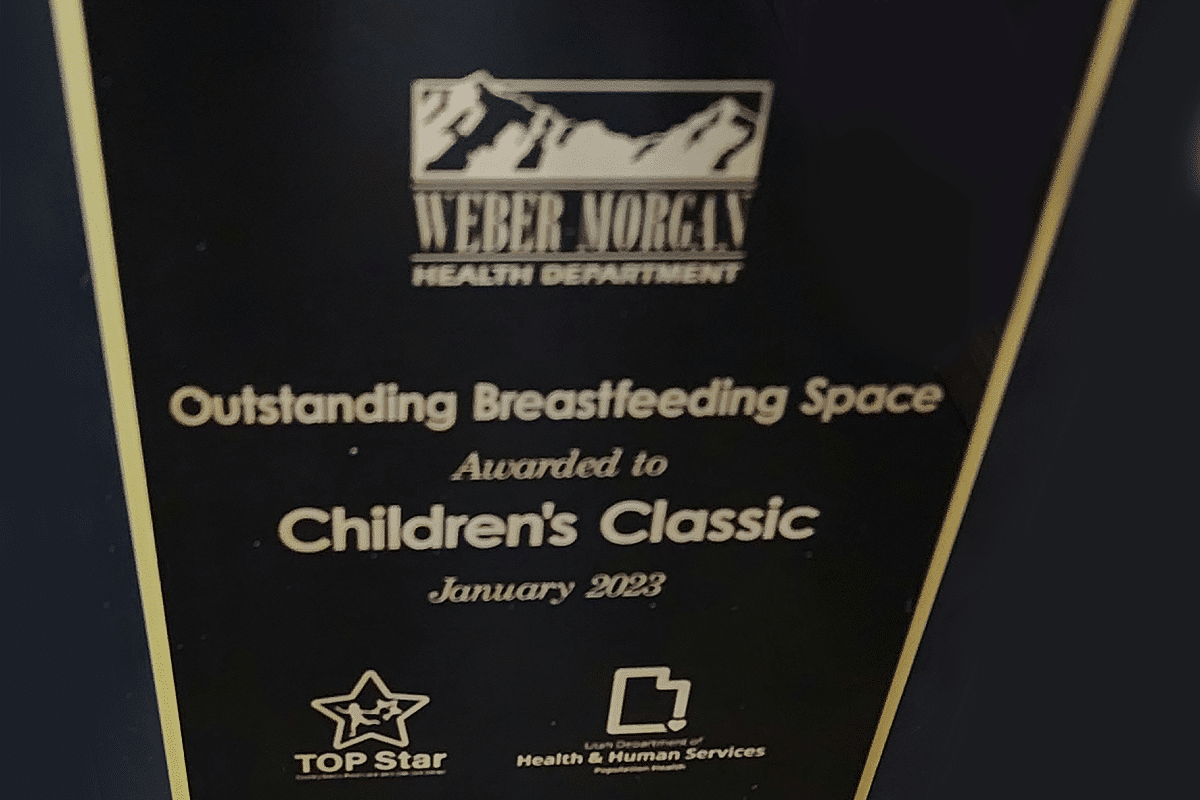 2023 Outstanding Breastfeeding Space awarded by the Utah Department of Health & Human Services